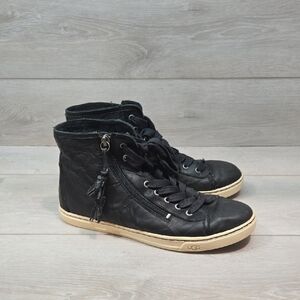 Ugg Australia Women Black High-Top Sneakers with Tassel Detail Shoes Sz 9